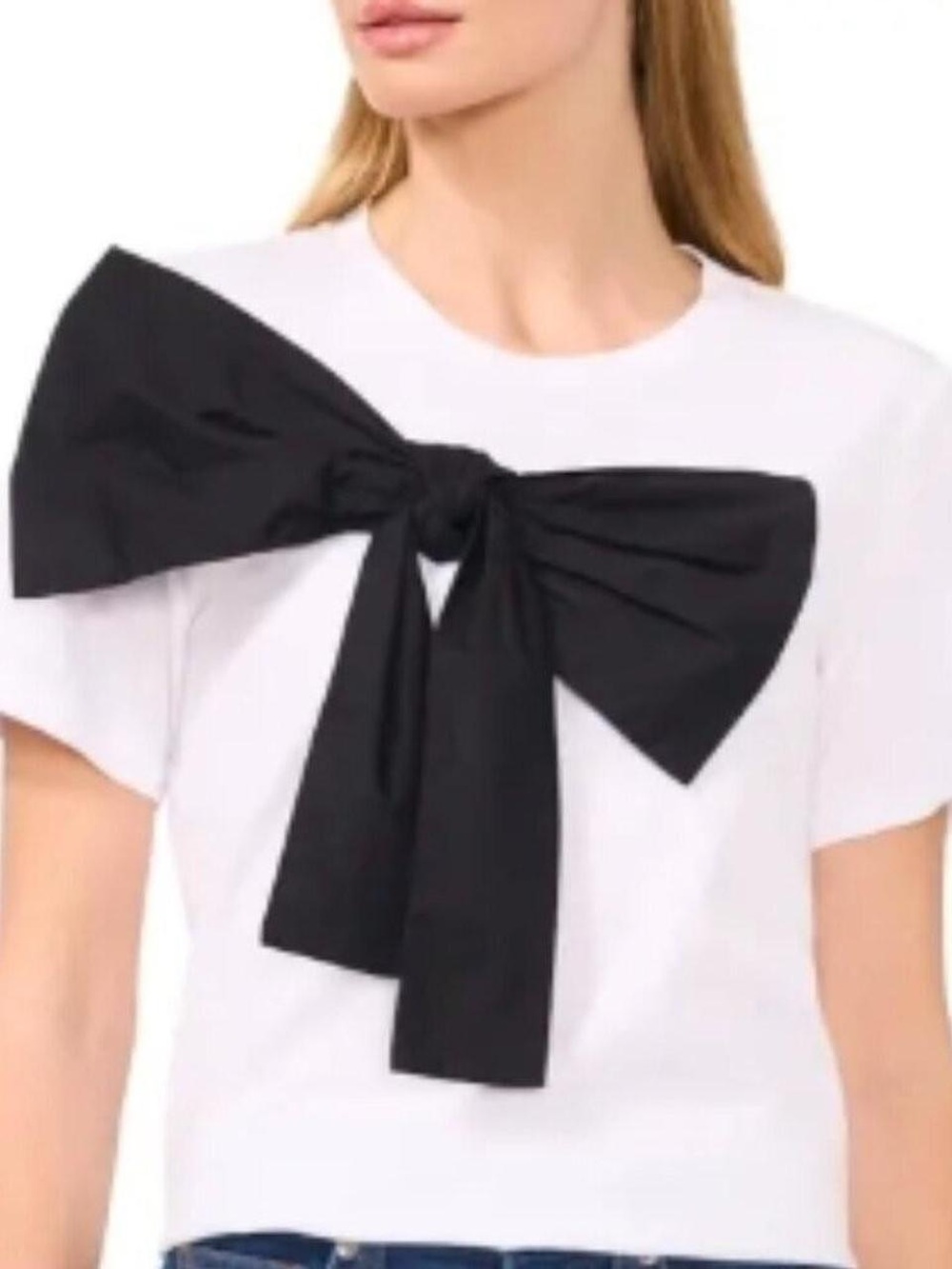 Cece Oversized Bow Tee NWOT